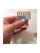 Miniature 7 Branch Menorah with Judaic Sy... | Mini Decorative Menorah
