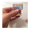 Miniature 7 Branch Menorah with Judaic Sy... | Mini Decorative Menorah
