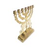 Seven Branch Menorah in Decorative Gold Colored ... | 7 Branch Menorah
