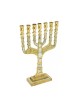 Seven Branch Menorah Gold Brass Mother of Pearl ... | 7 Branch Menorah