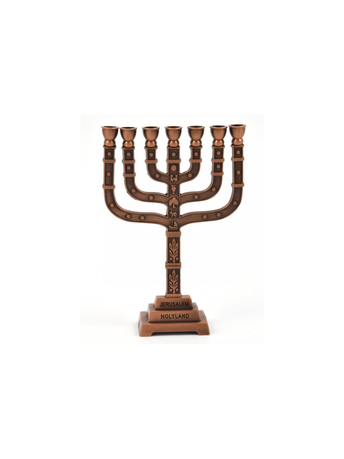 Decorative Seven Branch Mini Menorah with... | Mini Decorative Menorah