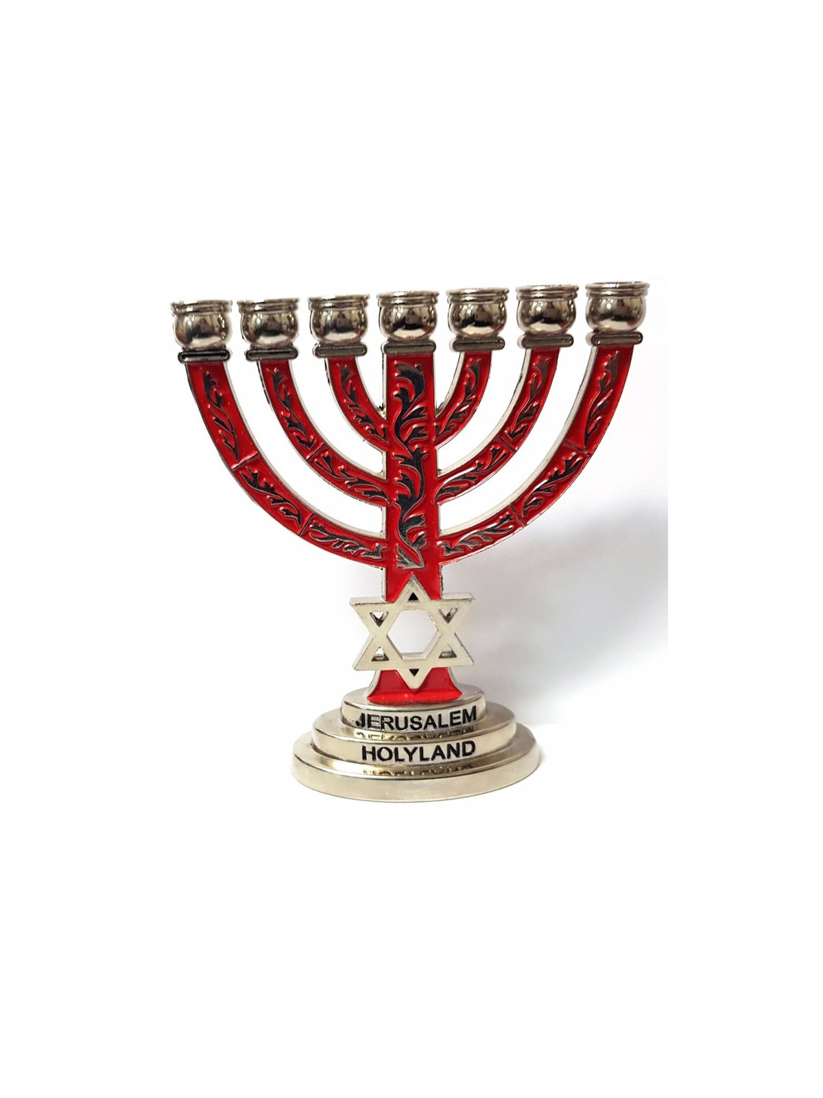 Small Decorative 7 Branch Menorah Star of... | Mini Decorative Menorah