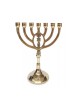 Seven Branch Menorah with Oval Framed Grafted In... | 7 Branch Menorah