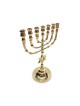 Seven Branch Menorah Gleaming Gold Brass with St... | 7 Branch Menorah