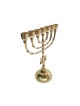Seven Branch Menorah Gleaming Gold Brass with St... | 7 Branch Menorah