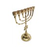 Seven Branch Menorah Gleaming Gold Brass with St... | 7 Branch Menorah