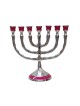 Small Gold Metal 7 Branch Menorah with 12 Tribes... | 7 Branch Menorah