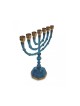Seven Branch Patina Menorah Decorative with Gold... | 7 Branch Menorah