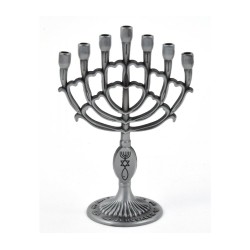 Decorative Mini 7 Branch Menorah with Fis... | Mini Decorative Menorah