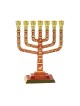 Seven Branch Menorah with Jerusalem Images Judai... | 7 Branch Menorah