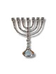 Small Nickel Seven Branch Menorah 8 Inches | 7 Branch Menorah