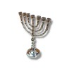 Small Nickel Seven Branch Menorah 8 Inches | 7 Branch Menorah