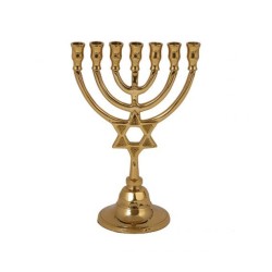 Yair Emanuel Seven Branch Bronze Menorah with St... | 7 Branch Menorah