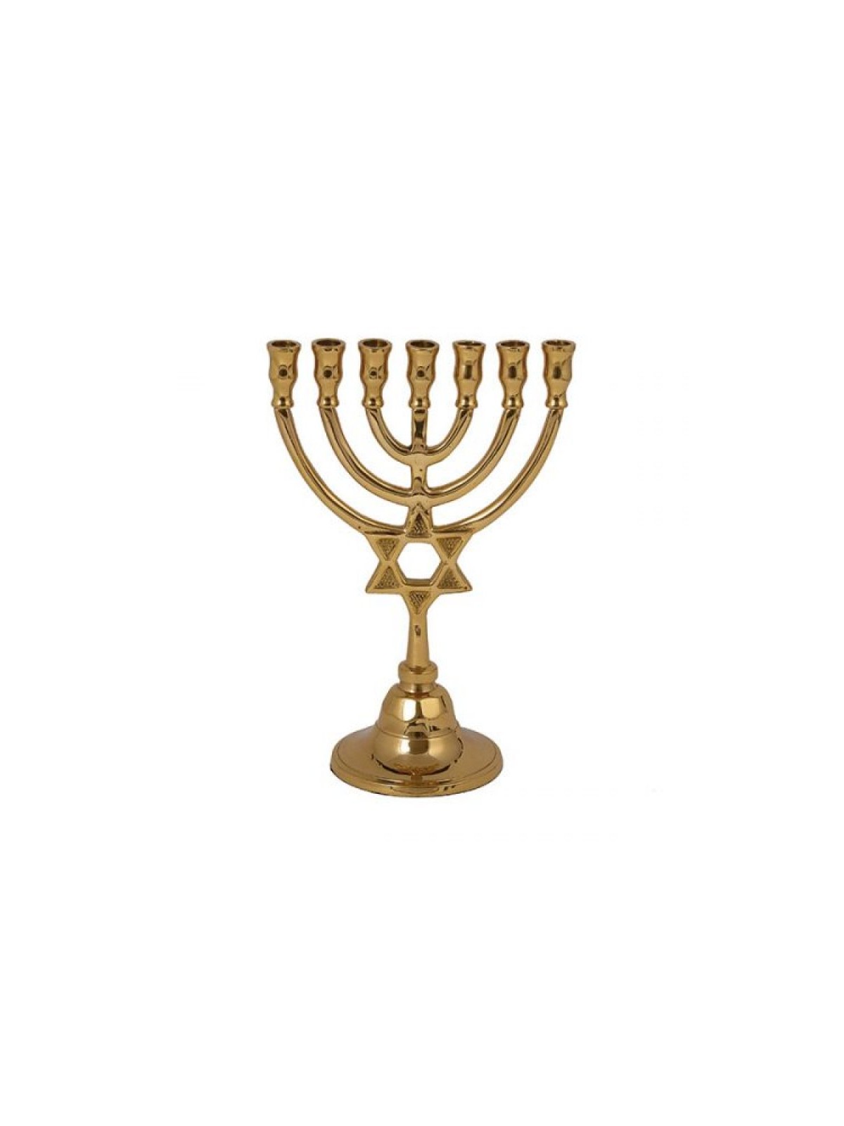Yair Emanuel Seven Branch Bronze Menorah with St... | 7 Branch Menorah
