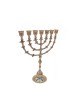 Seven Branch Decorative Menorah Gleaming Gold Br... | 7 Branch Menorah