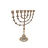 Seven Branch Decorative Menorah Gleaming Gold Br... | 7 Branch Menorah