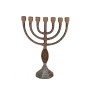 Small Seven Branch Menorah Fish Design Brass Ant... | 7 Branch Menorah