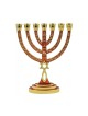 Messianic Seal Gold Tone Seven Branch Menorah Gr... | 7 Branch Menorah