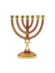 Messianic Seal Gold Tone Seven Branch Menorah Gr... | 7 Branch Menorah