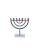 Yair Emanuel Small Seven Branch Menorah Colorful... | 7 Branch Menorah