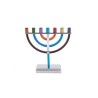 Yair Emanuel Small Seven Branch Menorah Colorful... | 7 Branch Menorah