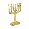 Seven Branch Menorah Engraved with 12 Tribes Emb... | 7 Branch Menorah