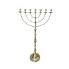 Extra Large Seven Branch Menorah on Stem Gold Br... | 7 Branch Menorah