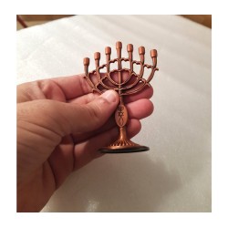 Decorative Mini 7 Branch Menorah with Fis... | Mini Decorative Menorah