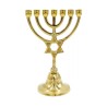 Small 7 Branch Menorah Gleaming Gold Brass with ... | 7 Branch Menorah