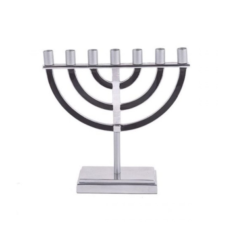 Yair Emanuel 7 Branch Menorah Classic Design Black... | Temple Menorah