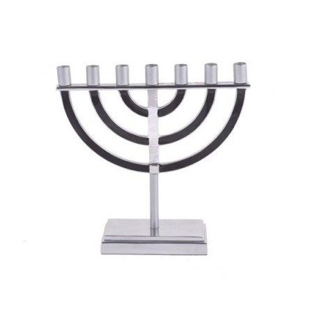 Yair Emanuel Menorah à 7 Branches Design Classique Noir... | Menorah du temple
