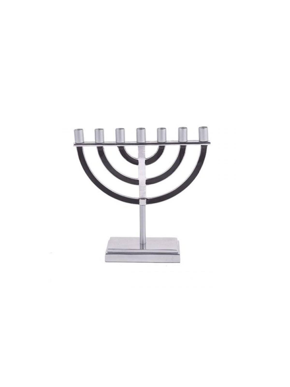 יאיר עמנואל סניף 7 חנוכייה בעיצוב קלאסי שחור... | חנוכיית המקדש