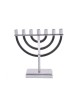 Yair Emanuel Menorah à 7 Branches Design Classique Noir... | Menorah du temple