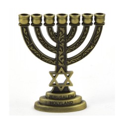 Decorative Miniature 7 Branch Menorah wit... | Mini Decorative Menorah