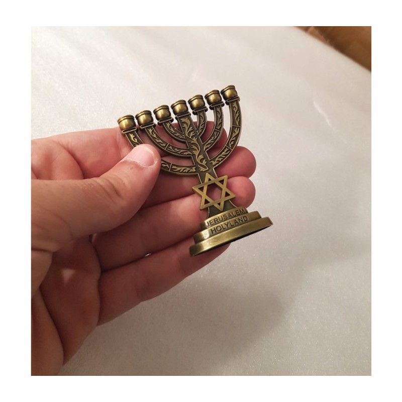 Menorah miniature décorative à 7 branches avec... | Mini Menorah Décorative
