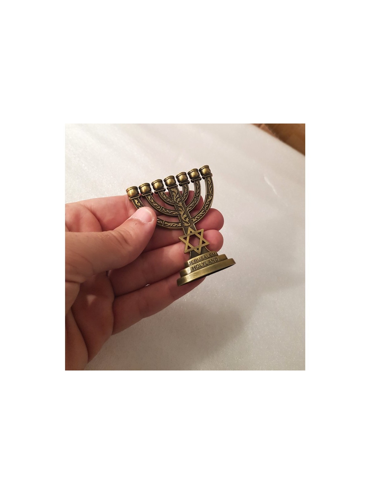 Decorative Miniature 7 Branch Menorah wit... | Mini Decorative Menorah