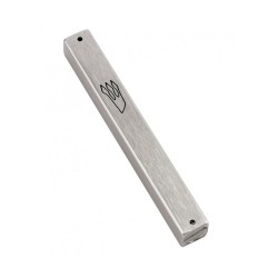 Boîtier Mezouzah classique en aluminium résistant aux intempéries, argent | Mezouza en aluminium
