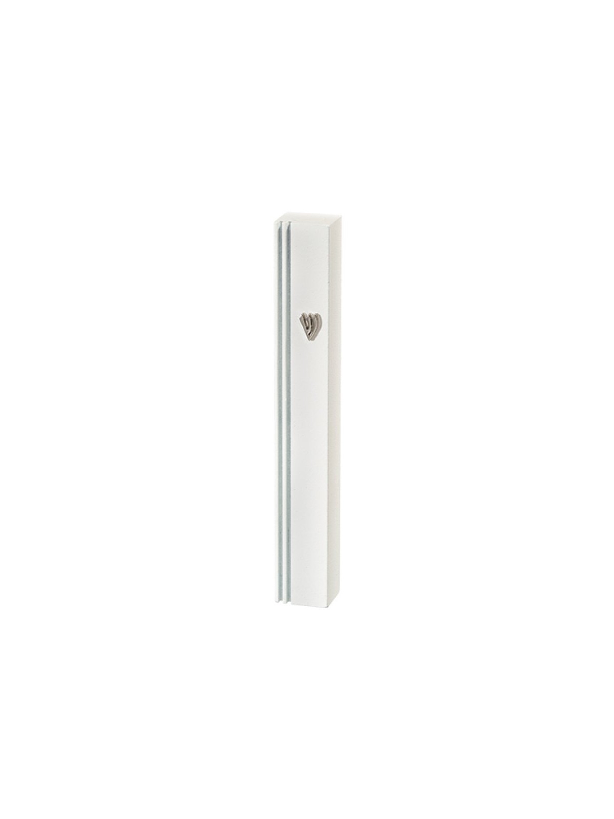 White Aluminum Mezuzah Case with Side Channel I... | Aluminium Mezuzah