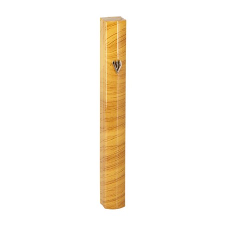 Boîtier latéral en aluminium grainé marron clair pour mezouza... | Mezouza en aluminium