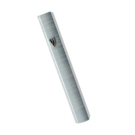 Boîtier Mezouzah Semi-Arrondi en Aluminium Argent Métallisé... | Mezouza en aluminium