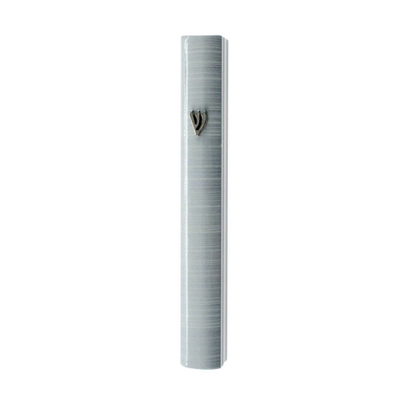Boîtier Mezouzah Semi-Arrondi en Aluminium Argent Métallisé... | Mezouza en aluminium