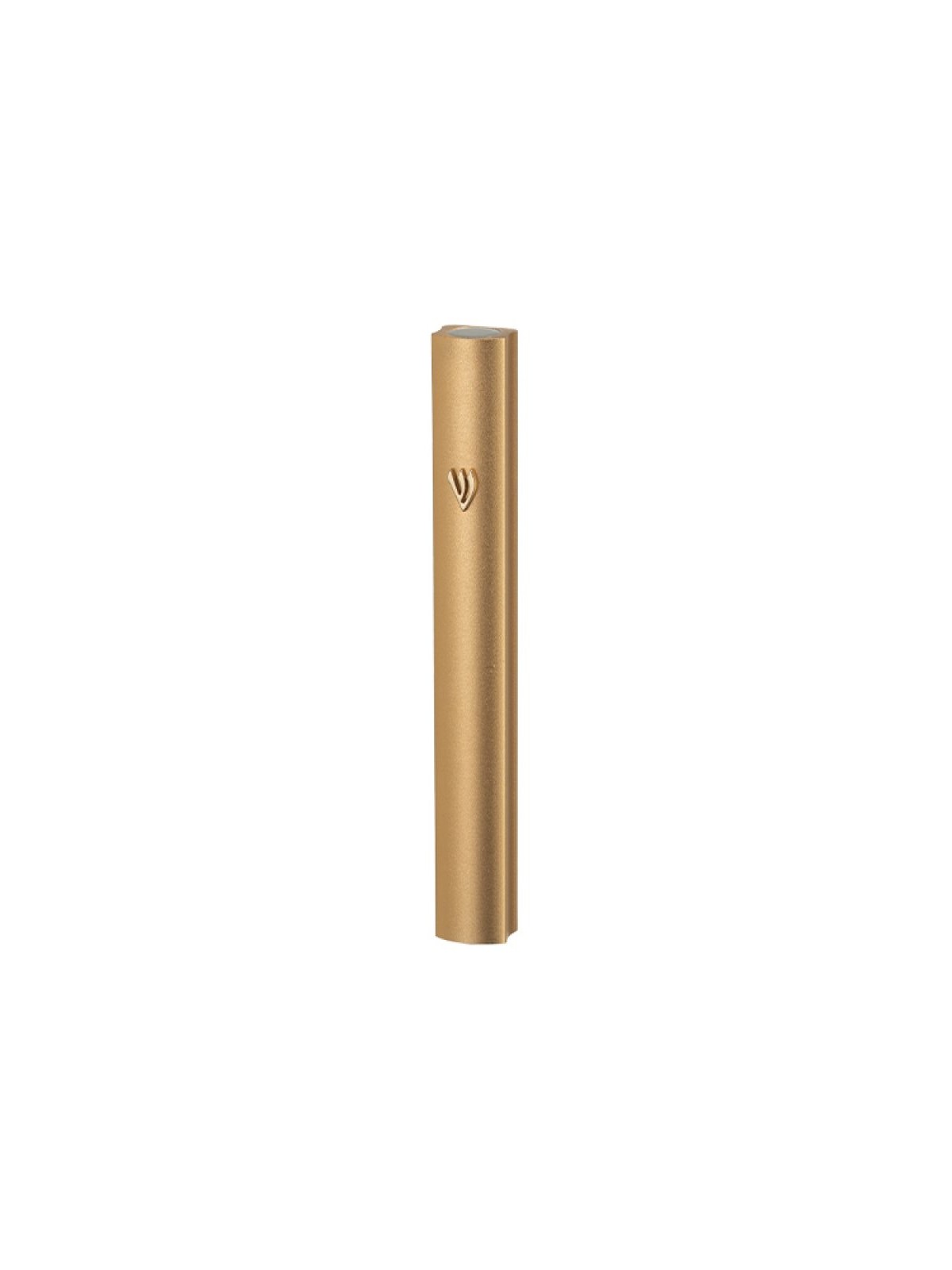 Boîtier Mezouza arrondi en aluminium mat doré avec... | Mezouza en aluminium