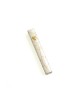 Mezuzah Case Gold Geometric Lines on White Gold... | Aluminium Mezuzah