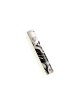 Mezuzah Case Black and White Wave Design with S... | Aluminium Mezuzah