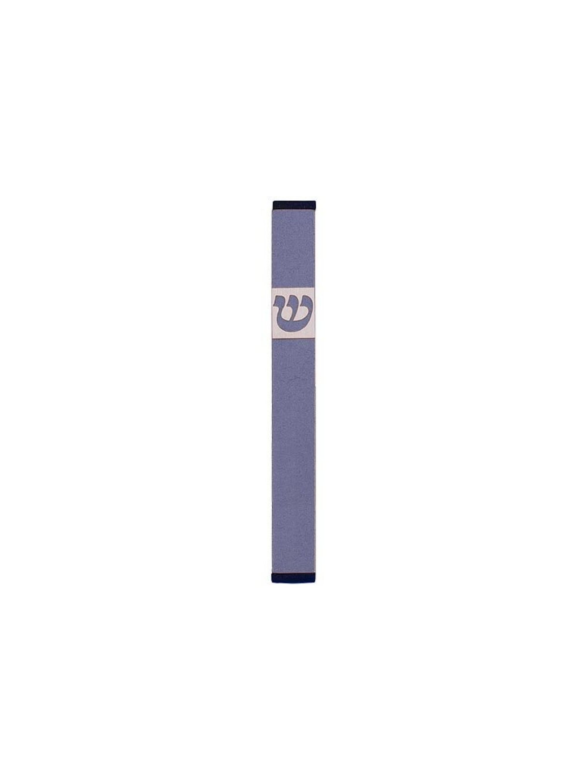 Agayof Pillar Mezuzah Case with Curving Shin Li... | Aluminium Mezuzah