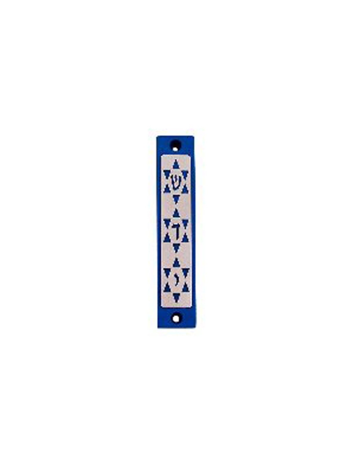 Agayof Mezuzah Case Three Stars of David in Dar... | Aluminium Mezuzah