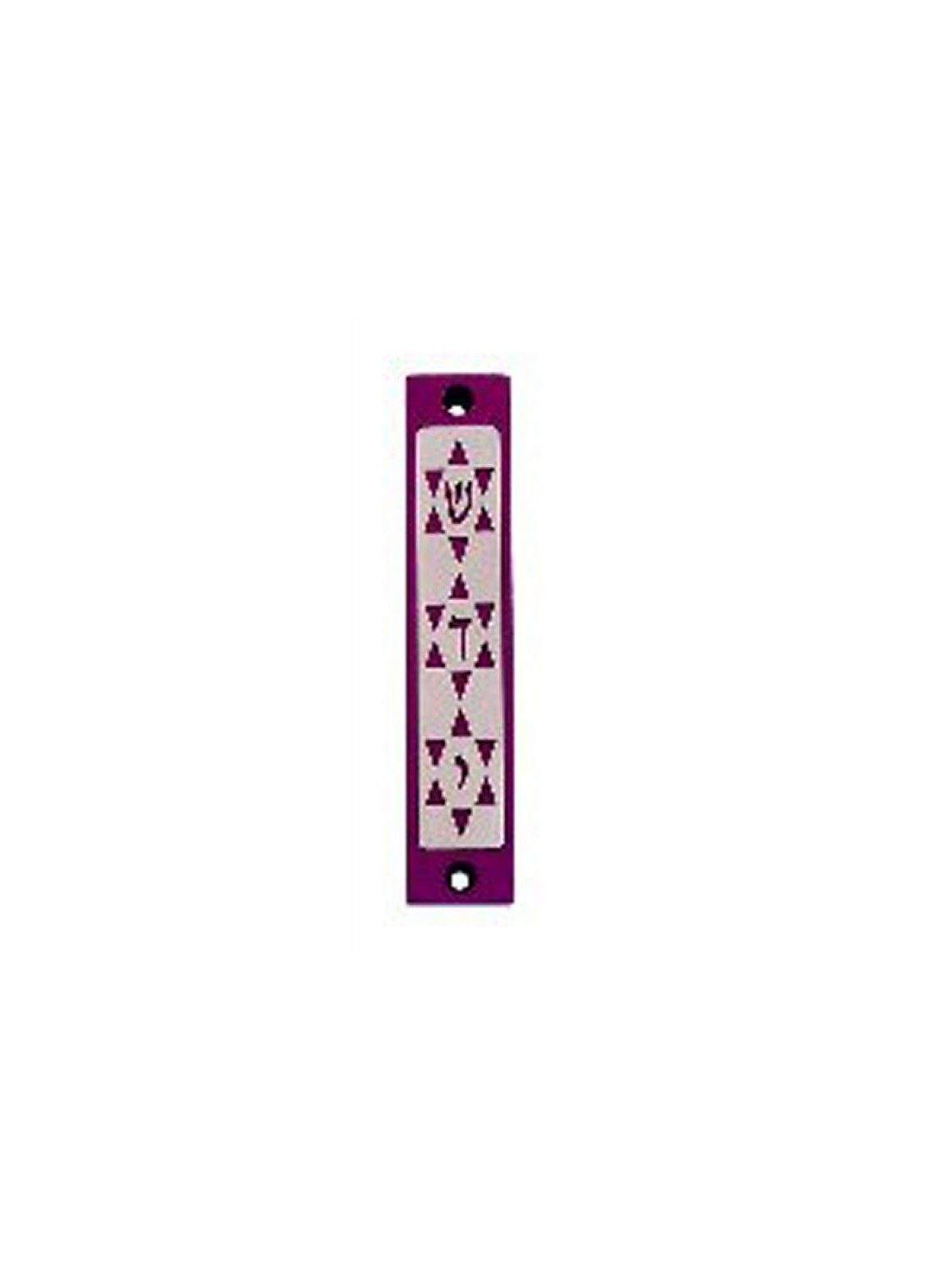 Agayof Mezuzah Case Three Stars of David in Dar... | Aluminium Mezuzah