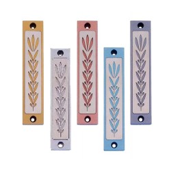 Étui Agayof Mezuzah avec image de blé en couleur claire... | Mezouza en aluminium