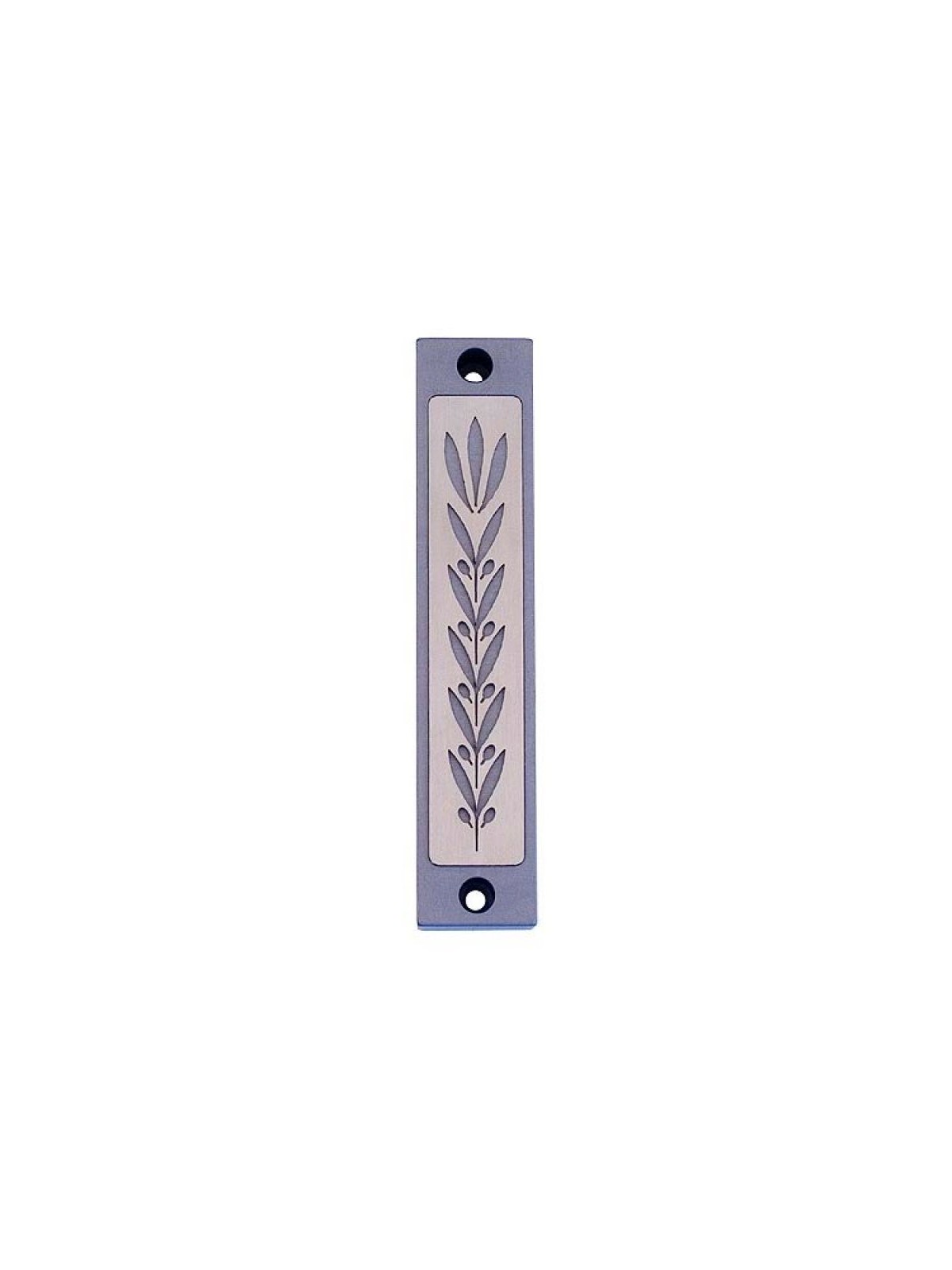 Agayof Mezuzah Case with Wheat Image in Light C... | Aluminium Mezuzah