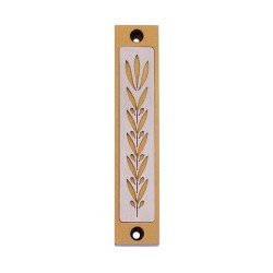 Agayof Mezuzah Case with Wheat Image in Light C... | Aluminium Mezuzah
